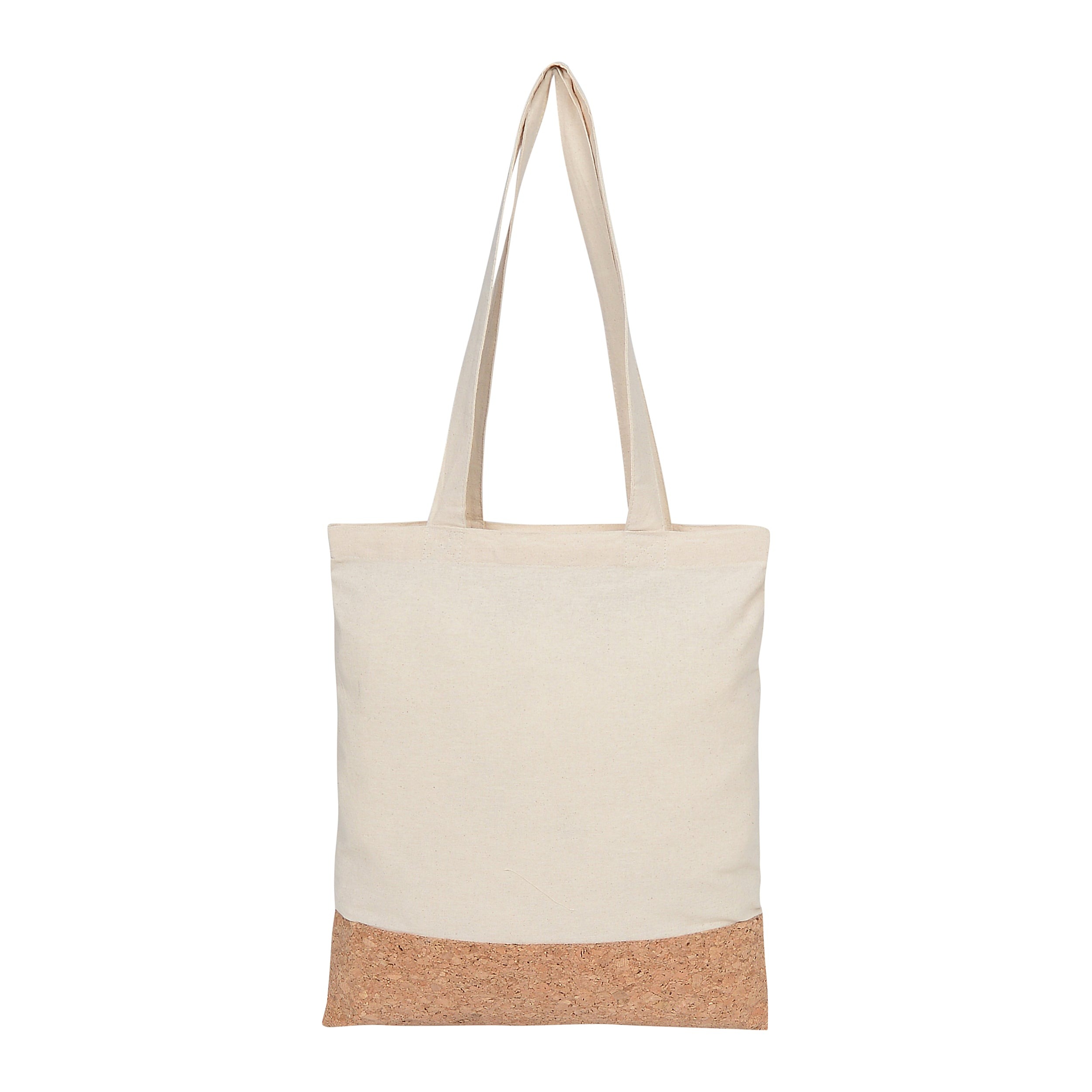 Cotton Flat Bag with Cork Bottom CTN-FLAT-CORK | Straight View